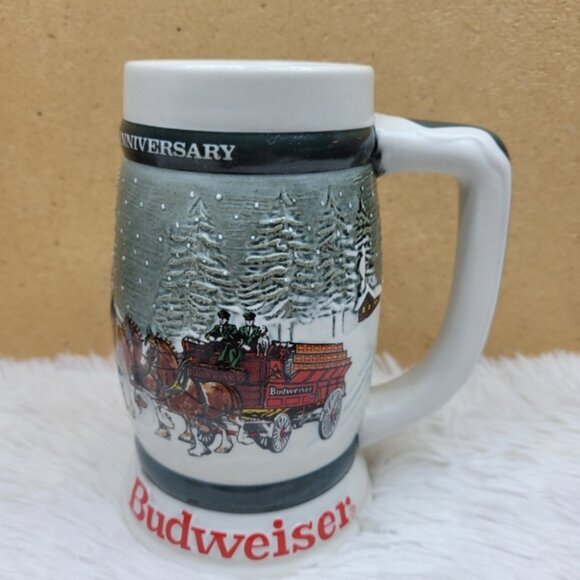 Budweiser 50th Anniversary Clydesdales Beer Stein Vintage - Picture 3 of 8